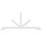 Ekena Millwork Vanguard Architectural Grade PVC Gable Bracket, 108"W x 45"H x 2"D x 4"F, 10/12 Pitch GBP108X45X0204VAN00 - alternate 3